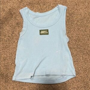 Daily Drills Sky Blue Sleeveless Top